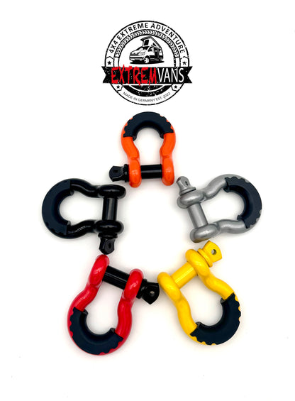 Bergeösen Set (Bergelaschen) mit Schäkel, hinten, für VW T5-T6.1